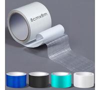 Sinmoe Ruban de Bâche PE Adhésive Imperméable Kit, Transparent | Réparation Bâche Etanche & Ruban Réparation Toile pour Tente Auvent Patchs de Bâche en Tissu de Camion
