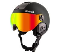 SINNER Bullit Visor-Matte Black-Red Mirror Cat.2-M (55-58) Casque Mixte, Multicolore, M