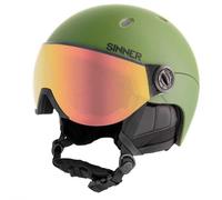 SINNER Titan Visor-Matte Moss Green-Red Mirror Cat.2-L (59-62) Casque Mixte, Multicolore, L