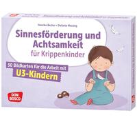 Sinnesförderung und Achtsamkeit für Krippenkinder: 30 Bildkarten für die Arbeit mit U3 Kindern. Mitmachlieder, kurze Entspannungsübungen und Ideen zum Spielen und Basteln mit Kleinstkindern