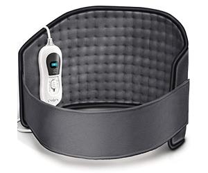 sinnlein Ceinture Lombaire Chauffante | Ceinture Thermique Electrique | Contre le Mal de Dos & Sciatique |3 Niveaux de Température et Arrêt Automatique | Réglable (Anthracite)