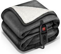 sinnlein® Chauffe-lit Surmatelas Chauffant Couverture chauffante Electrique 160 x 120 cm Anthracite