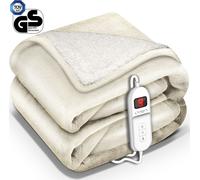 sinnlein® Chauffe-lit Surmatelas Chauffant Couverture chauffante Electrique 160 x 120 cm Beige