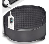 sinnlein Coussin chauffant électrique anthracite pour le ventre et le dos | Ceinture chauffante avec 3 niveaux de température & arrêt automatique | Ceinture chauffante avec bande réglable et fermeture