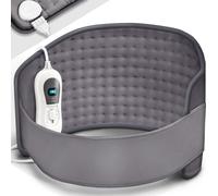sinnlein Coussin chauffant électrique gris pour le ventre et le dos | Ceinture chauffante avec 3 niveaux de température & arrêt automatique | Ceinture chauffante avec bande réglable et fermeture velcr