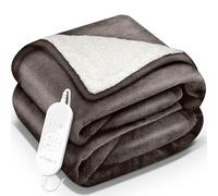 sinnlein® Couverture chauffante 200 x 180 cm avec arrêt Automatique | Couverture électrique avec 9 Niveaux de température | Couverture Douillette Lavable