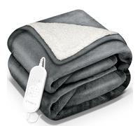 sinnlein® Couverture chauffante avec arrêt Automatique, certifiée TÜV SÜD GS | Couverture électrique avec 9 Niveaux de température | Couverture Douillette Lavable, 200x180cm