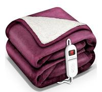 sinnlein® Couverture chauffante avec arrêt automatique, certifiée TÜV SÜD GS | Couverture électrique avec 9 niveaux de température | Couverture douillette lavable, 160x120cm