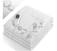 sinnlein Surmatelas Chauffant Électrique 150x80cm avec Arrêt Automatique | Couverture Thermique | Chauffe-Matelas réglable à 3 Niveaux de Températures