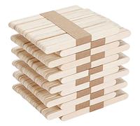 Sinnsally Batonnets Glace,600 Bâtons de Glace en Bois pour Bricolage,Bâtonnets pour Bricolage et Bâtons en Bois Naturel,Abaisse Langue pour des Travaux Artisanat et Loisirs Créatif