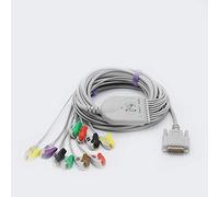 Sino-K - Câble de connexion directe Nihon Kohden BA-902D EKG - 10 plombs IEC - Connecteur standard européen - Résistance 4,7 k - Approuvé CE/FDA