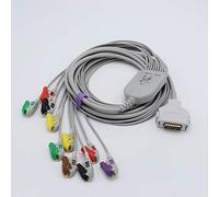 Sino-K Fukuda Denshi Compatible Direct-Connect EKG 10 fils 15 broches Longueur 3 m Norme CEI Homologué CE