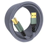 Sinoacc Câble d'imprimante USB A vers USB B 2.0, 480 Mbps, haute vitesse, compatible avec HP, Canon, Epson, Dell, Brother, Lexmark, câble de type B pour scanner, disque dur, clavier midi, piano (3 m)