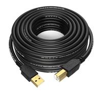 Sinoacc Câble d'imprimante USB B 6 m compatible avec HP Canon Dell Epson Brother Lexmark Xerox Piano DAC - Câble USB A vers USB B 2.0 - Connecteurs plaqués or
