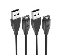 Sinoacc Chargeur Cable Compatible avec Garmin Forerunner 255 55 165 265 965 970 Vivoactive 6 5 4 3 Fenix 8 Pro 7 6 5 Venu 4 3s Sq 2 Montre, Câble de Charge USB A de 100cm pour Garmin Montre-2Pcs