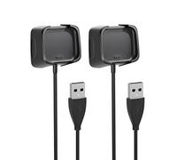 Sinoacc Chargeur Compatible avec Fitbit Versa 2 Health & Fitness Montre Intelligente 3.3Ft/1M Rapide Charge Remplacement Câble USB Dock (Pas pour Fitbit Versa/Versa Se/Versa Lite) - 2Pack
