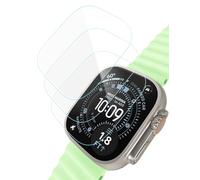 Sinoacc Lot de 3 films de protection d'écran compatibles avec Apple Watch Ultra 3/2/49 mm (3 pièces) en verre de protection 9H, sans bulles, HD ultra fin, montage facile