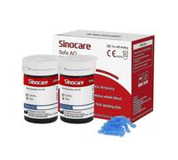 Sinocare 50 bandelettes de test de glycemie et 50 LAN pour Safe AQ Smart et Safe AQ Voice A1