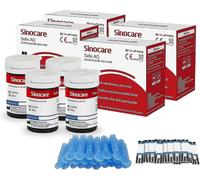 Sinocare 50 bandelettes de test de glycemie et 50 LAN pour Safe AQ Smart et Safe AQ Voice A1