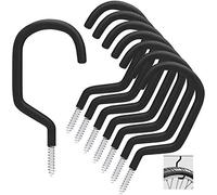 Sinoer Crochet de vélo 8 pièces, support de vélo adapté à une utilisation polyvalente, à visser, pour abri, garage, jardin, revêtement plastique pour support mural/plafond