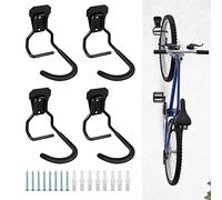 Sinoer Ensemble de 4 Crochets verticaux, cintres de vélo, Crochets Robustes Support de Porte-vélos Mural, pour Garage，range velo，Support Vertical de Vélo，support velo sol