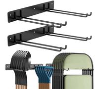 Sinoer Support pliable pour chaises/outils de jardin avec crochets - Porte-objets pour garage, pelouse, plage, camping - En fer massif, capacité maximale 109 kg (240 livres) - Emballage de 2