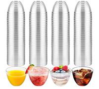 Sinofort 100 Pièces Verrines Plastique, Gobelets Plastique Réutilisables, Verre à Shot Transparent pour Mojito, Cocktail, Martini, Soda, Dessert, pour Mariage et Fêtes