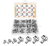 Sinofort 118 Pièces Clip à Ressort Tuyau Serrage, 6/7/8/9/10/11/12mm Colliers De Serrage à Ressort, Ajustable Collier Durite Essence pour Tuyau D'essence, D'air, D'eau