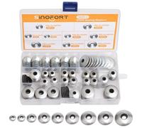 Sinofort 180 Pièce Rondelles D'étanchéité,304 Acier Inoxydable Rondelle Caoutchouc,Disques Galvanisépour D'étanchéité Neoprene,M4.2/M4.8/M5.5/M6.3/M8,pour Electrique Machines Industrielles(9 Tailles)