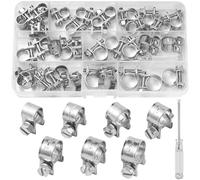 Sinofort 35 Pièces Clip à Ressort Tuyau,7-15mm Colliers de Serrage à Ressort Serre-joints à Tuyaux,7 Sortes de Tailles Collier Durite Essence,Pour Fixer Tuyaux Souples et Durites