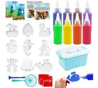 Sinofort Gels Magiques 3D CréAtifs, Magic Water Elf, Jouet de Magicien d'eau Elf avec 6 Bouteilles de Gel Coloré, DIY Magic Gel Magique Activites Manuelles pour Enfants