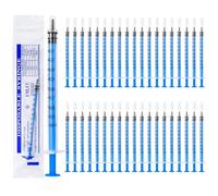 Sinofort Lot de 40 seringues en plastique de 1 ml - Bleu | Seringue de colostrum stérile sans aiguille, emballage individuel stérile pour mesurer les liquides des animaux domestiques