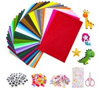 Sinofort Papier Feutrine, 40 Couleur Tissu en Feutre Set, Feutre Coloré Feutrine Loisir Creatif pour Projet Artisanaux Bricolage