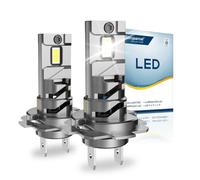 Sinoparcel 2024 Améliorée H7 LED Ampoule Ventilée de Phare, Lampe Anti-erreur Homologuée au Remplacer Halogène pour Voiture, Blanc 6500K, Lot de 2