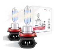 Sinoparcel H11 Ampoule de Phare Halogène, Lampe pour Feux de Croisement Brouillard ou DRL, Antibrouillard Originale Voiture, 3800K 55W 12V, Lot de 2