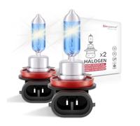 Sinoparcel H11 Ampoules Halogène 5000K Blanche, Lampe Originale au Remplacer Feux de Croisement/Brouillard ou DRL pour Voiture 12V 55W, Lot de 2
