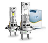 Sinoparcel H7 LED Ampoule de Phare 2025, Lampe Ventilée Anti-erreur Homologuée au Remplacer H7 Halogène pour Feux de Croisement/Route et Antibrouillard Voiture, 12V 35W Blanche 6500K, Lot de 2