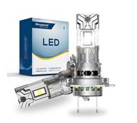 Sinoparcel H7 LED Ampoule de Phare, Feux de Croisement/Route 2 Pcs | Lampe Anti-erreur Homologué, 6500K Blanc, Taille 1:1 Halogène, Plug & Play, 50000 Heures de Durée de Vie