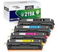 SINOPRINT 219A 219X Cartouches Toner Compatible pour HP 219A W2190A Toner pour HP Color Laserjet Pro MFP 3302FDWG 3302SDWG 3302FDNG 3202DW 3302FDW 3302SDW 3302FDN 3202DN (Noir Cyan Jaune Magenta)
