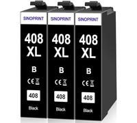 SINOPRINT 408XL Cartouches d'encre pour Epson 408L 408 XL Multipack pour Workforce Pro WF-C4310DW WF-C4810DTWF WF-C4310 WF-C4810 C4310 C4810(Paquet de 3)