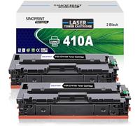 SINOPRINT 410A Cartouche de toner noire compatible HP CF410A 410A CF410X 410X pour HP M477fdw pour Color Laserjet Pro MFP M477fdw M377dw M477fdn M477fnw M452dn M452dw M452nw 2 Noir