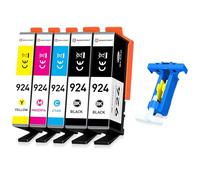 SINOPRINT 5 Pack 924 Cartouches d'encre Compatibles avec HP OfficeJet 8120e 8122e 8124e 8125e pour OfficeJet Pro 8130e 8132e 8134e 8138e 8139e(Pas avec Puce)