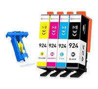 SINOPRINT 924 Cartouches d'encre pour HP 924 Multipack Compatibles pour HP OfficeJet 8122e 8124e 8120e 8125e pour OfficeJet Pro 8130e 8132e 8134e 8138e 8139e (4 Pack, Pas de Puce)
