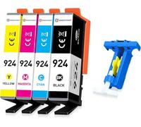 SINOPRINT 924 Cartouches d'encre pour HP 924 Multipack Compatibles pour HP OfficeJet 8122e 8124e 8120e 8125e pour OfficeJet Pro 8130e 8132e 8134e 8138e 8139e (4 Pièces, Pas de Puce)