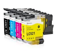 SINOPRINT LC521 Cartouches d'encre compatibles Brother LC521 LC521VAL | LC-521 LC-521XL Multipack Compatible avec Brother DCP-J1260W DCP-J1310DW DCP-J1313DW DCP-J1360DW Lot de 4