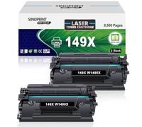 SINOPRINT Lot de 2 toners 149A 149X avec puce compatibles avec HP 149A W1490A W1490X 149X Toner noir pour Laser Pro MFP 4102dw 4102fdn 4102fdw 4101fdw 4101fdn 4002dw 4002dn (2 noirs)