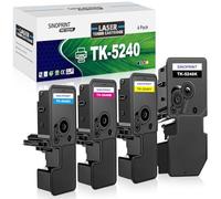 SINOPRINT Lot de 4 Cartouches de Toner compatibles TK-5240 TK-5240C TK-5240M TK-5240Y pour M5526cdn M5526cdw P5026cdn P5026cdw (1 Noir, 1 Cyan, 1 Magenta, 1 Jaune)