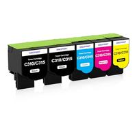 SINOPRINT Lot de 5 Compatible avec Xerox C315 Toner, Xerox C310 Toner 006R04356 006R04357 006R04358 006R04359 pour Xerox C310 C310DNI C310DNIM C315 C315DNI (2 Noir, Cyan, Jaune, Magenta)