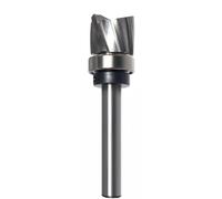 Sinoprotools Fraise hélicoïdale 8 mm tige VHM, fraise à rainurer en spirale à 3 flûtes, diamètre de coupe 19 mm, longueur de coupe 16 mm, fraise à profiler affleurante pour bords en bois affleurant