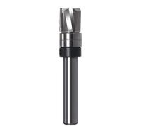 Sinoprotools Fraise hélicoïdale 8 mm tige VHM, fraise à rainurer en spirale à 3 flûtes, diamètre de coupe 12 mm, longueur de coupe 12,7 mm, fraise à profiler affleurante pour bords en bois affleurant